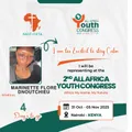 Visuel annonçant la participation de Marinette Flore Dnoutchieu au 2ᵉ All Africa Youth Congress